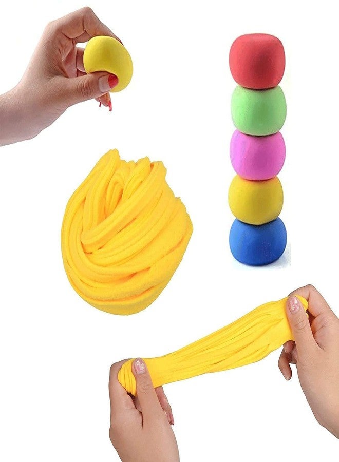 ikis - Air Dry Clay, Colorful Children Soft Clay, Creative Art Crafts, Gifts for Kids-Multi Color. Non-Toxic Modeling Magic Fluffy Foam Bouncing Clay Putty Kit for Kids with Tools (Pack of 12) - Image 2